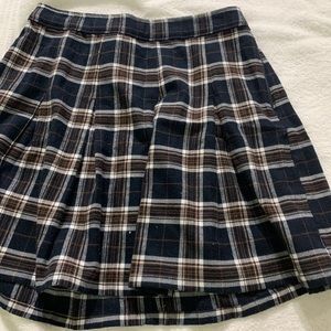Hollister Pleated Plaid Skirt